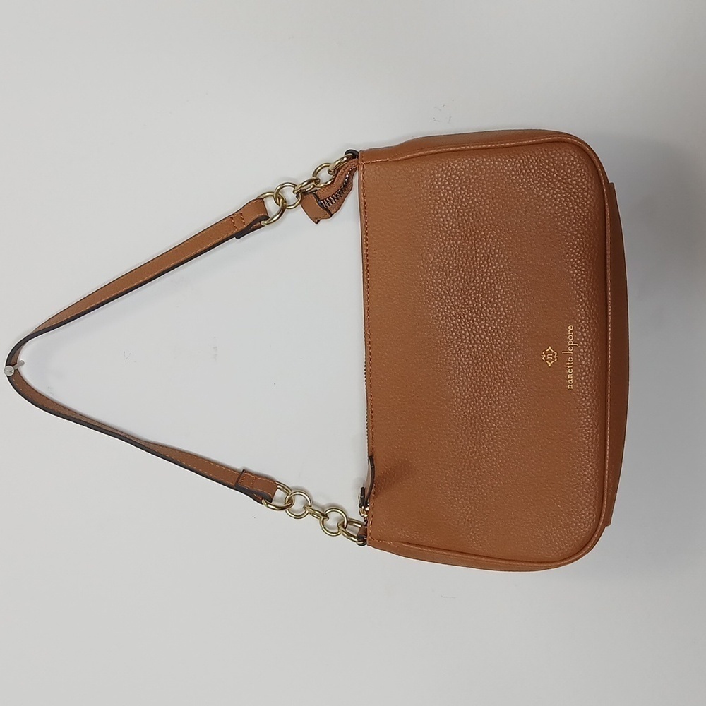 NWOT Nanette Lepore brown pebble leather hand bag